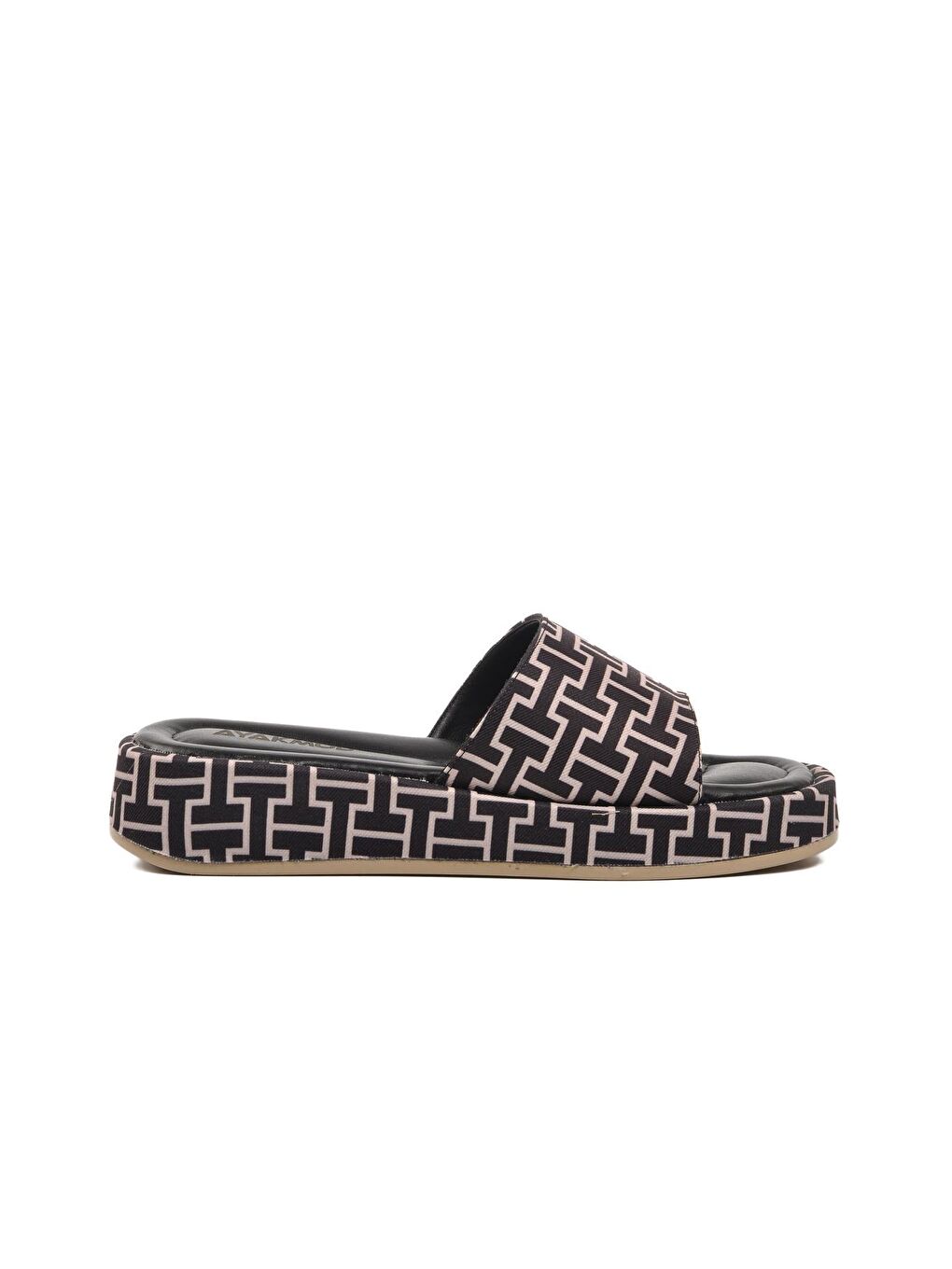 Siyah Desenli Kadın Terlik 0901-1