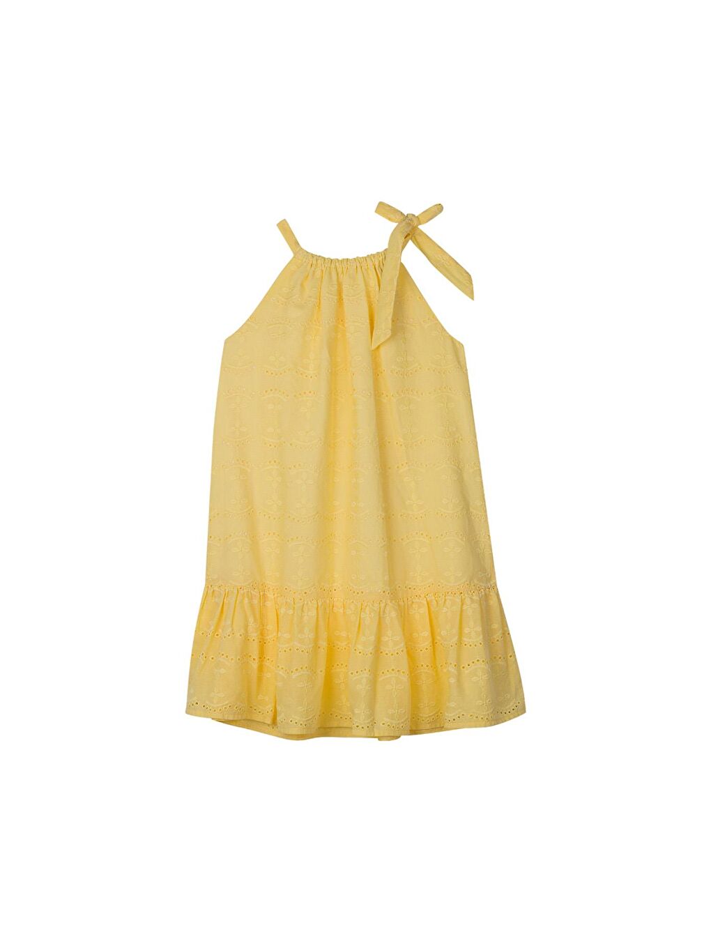Sarı Dantel Elbise