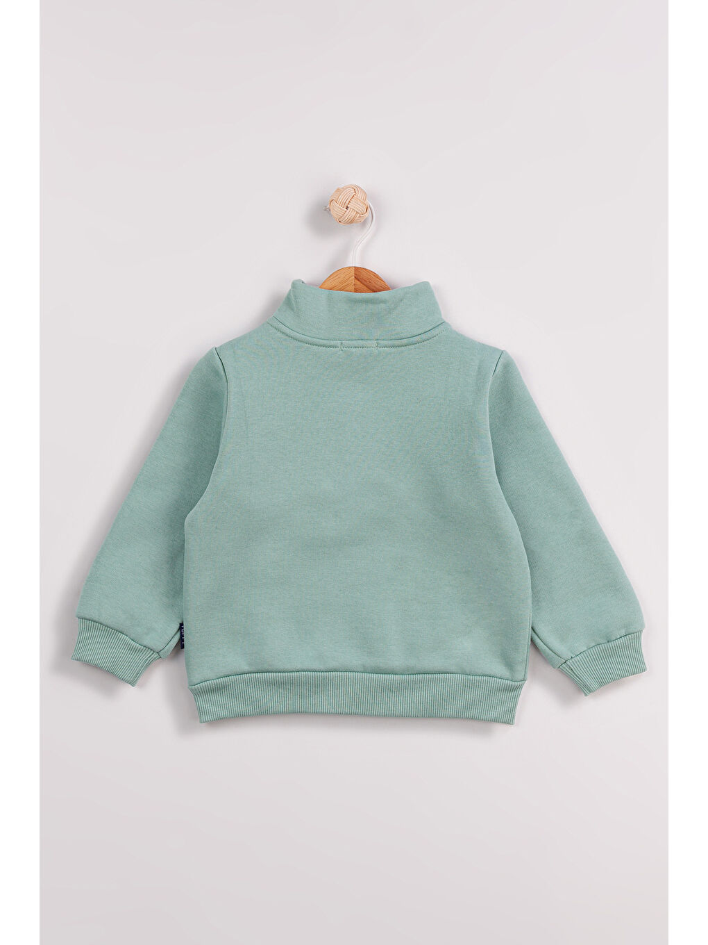 Yeşil Erkek Çocuk 2'li Paket Kalın Sevimli Ayı Baskılı Sweatshirt-4