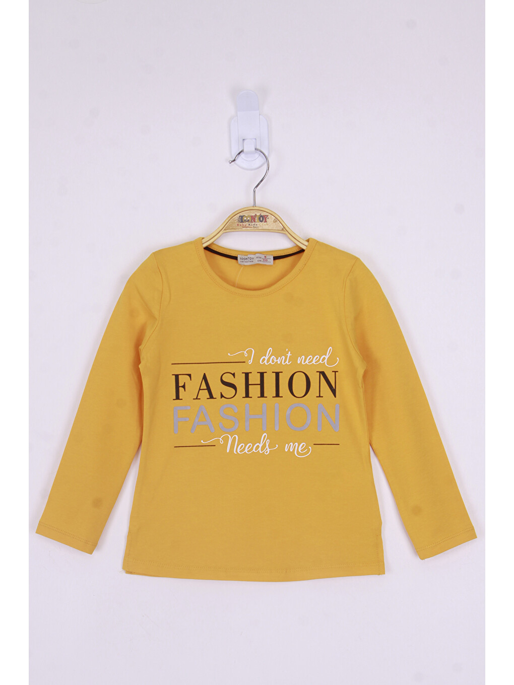 Sarı Kız Çocuk Fashion Baskılı Tişört