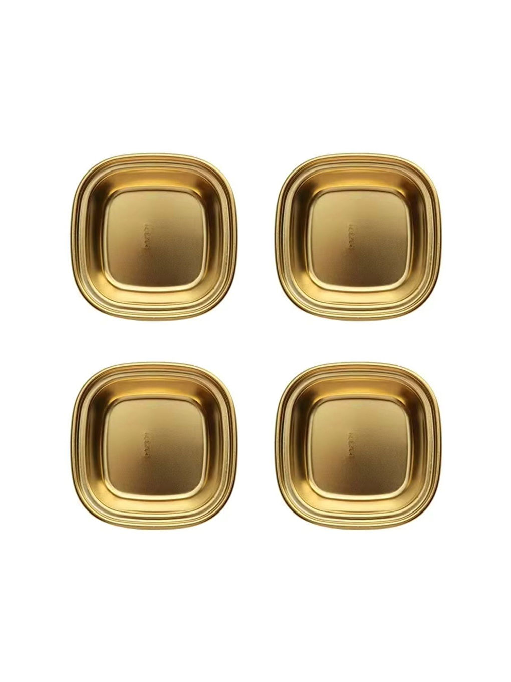 Sarı Metal Gold Tekli Çerezlik 4 Adet