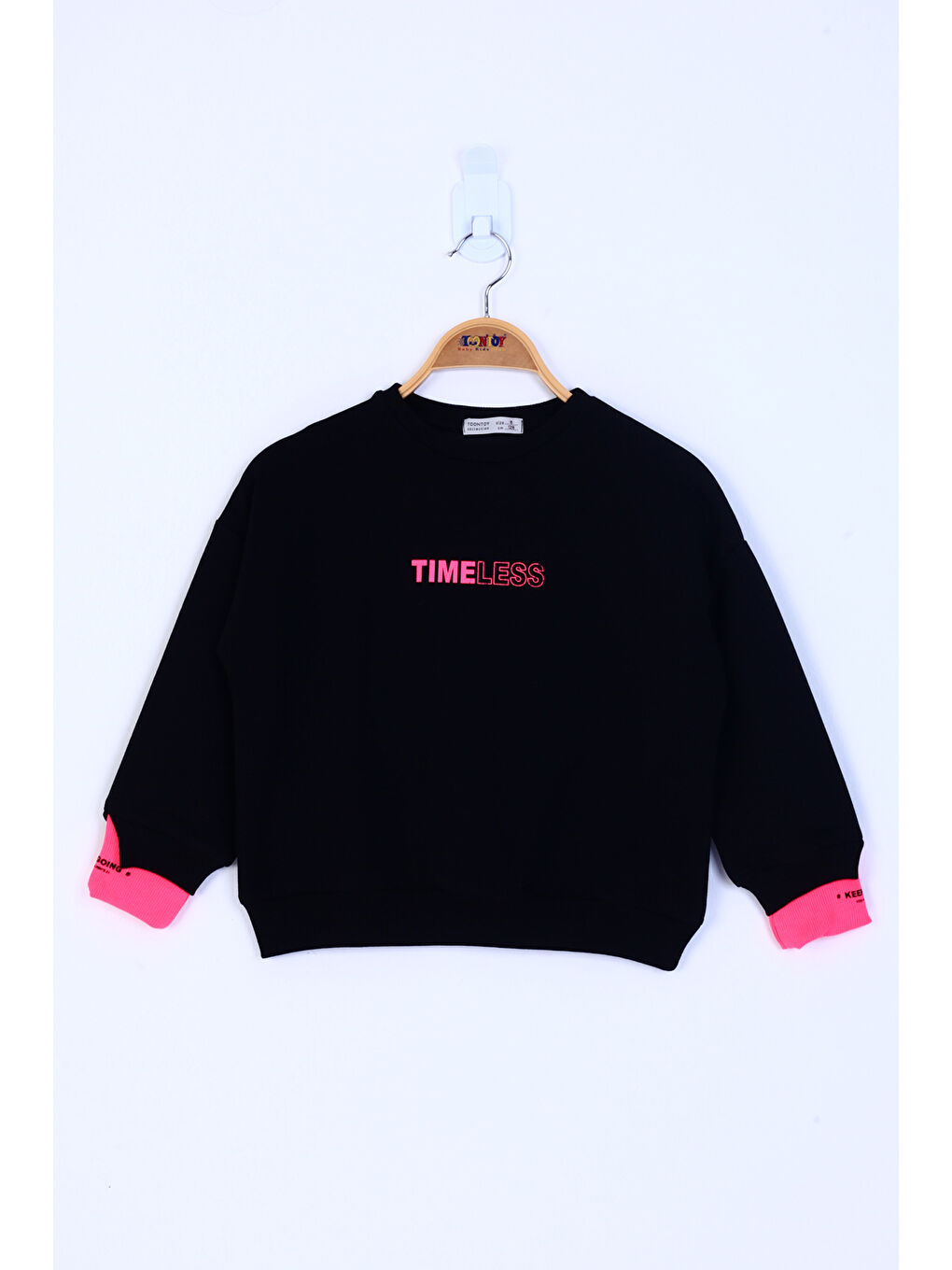 Fuşya Kız Çocuk Timeless Baskılı Sweatshirt