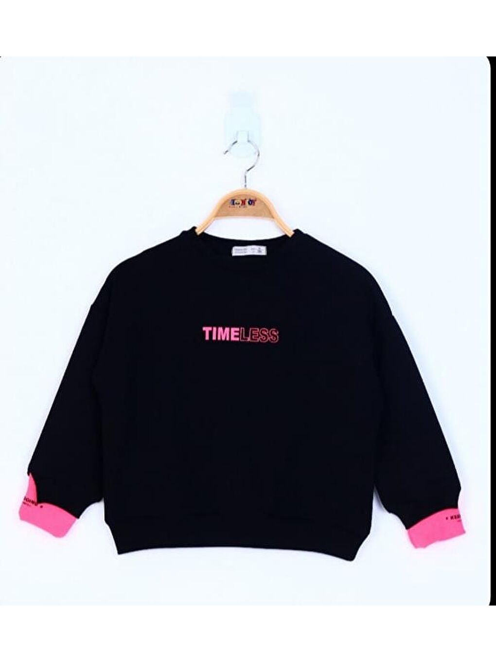 Fuşya Kız Çocuk Timeless Baskılı Sweatshirt-1