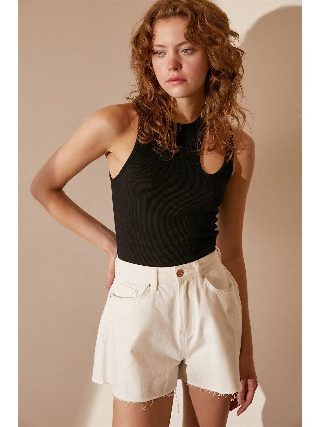 Siyah Önü Damla Detayı Atlet-3