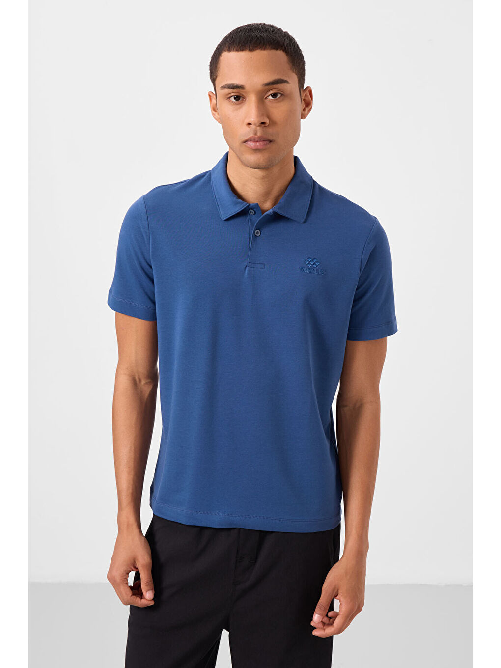 Karışık Standart Fit Basic Polo Yaka 3lü Paket Lacivert-Taş-Parlament Erkek T-Shirt - 87748-1