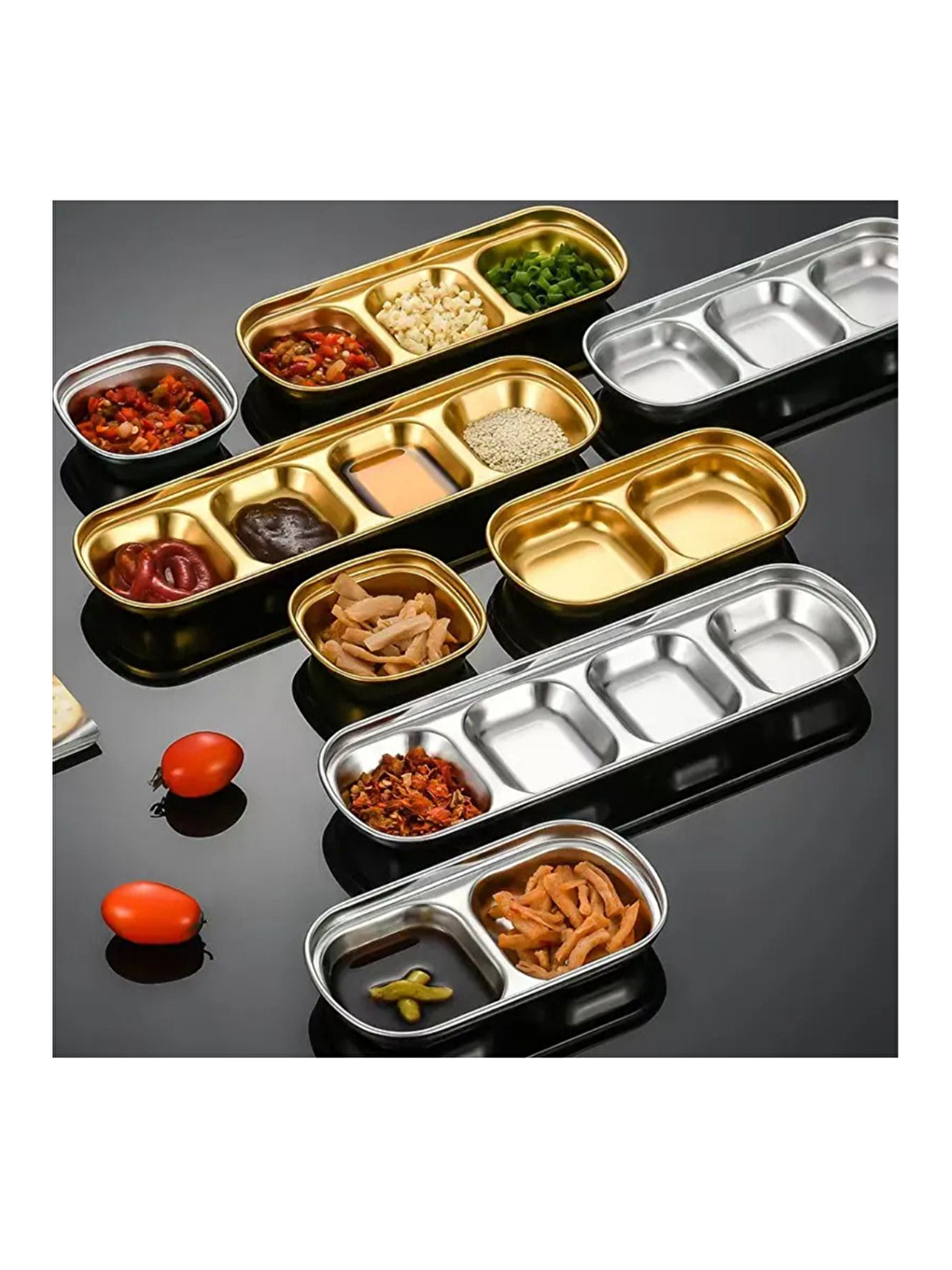 Sarı Metal Gold Tekli Çerezlik 4 Adet-6