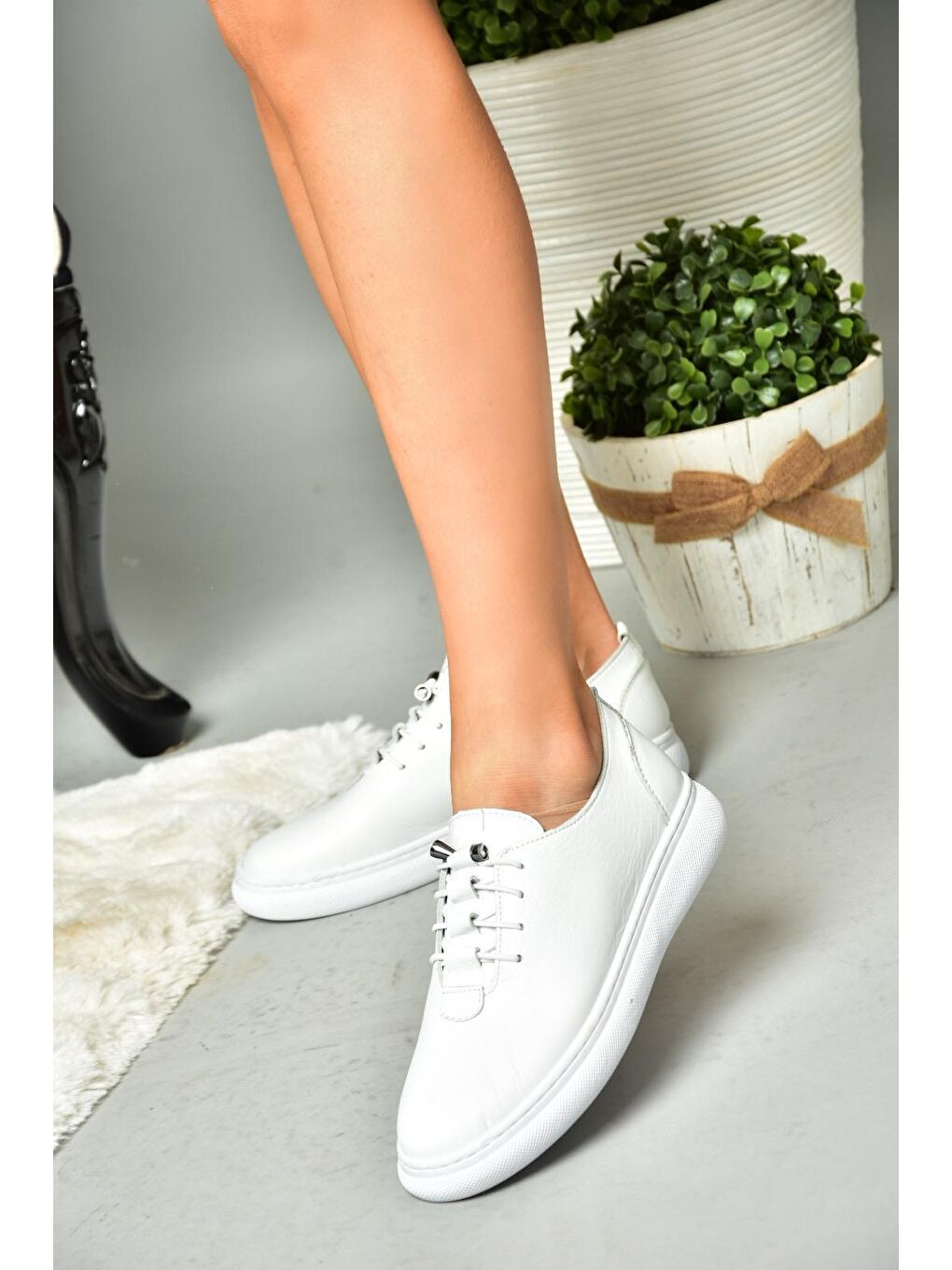 P5554610 Beyaz Kadın Sneaker-1