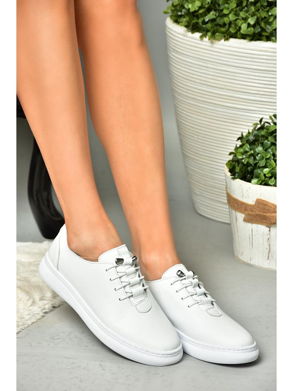 P5554610 Beyaz Kadın Sneaker-2