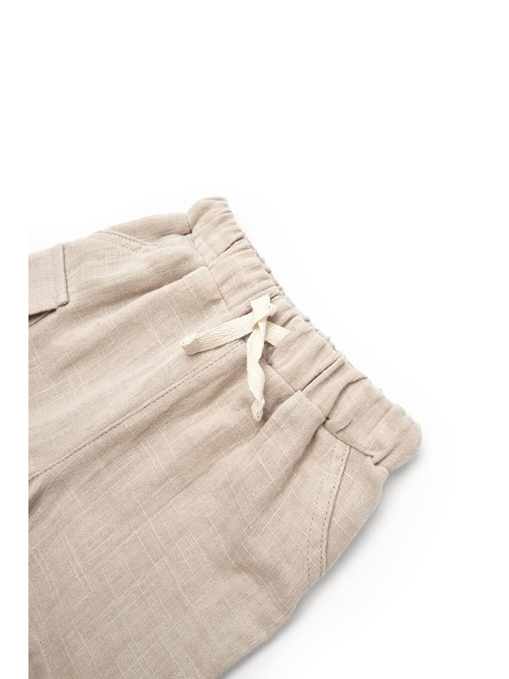 Bej Bebek Kısa Kollu Tişört ve Pantolon Takımı, %100 Pamuk, Bebek ve Yenidoğan Serisi - CSYM7104-7