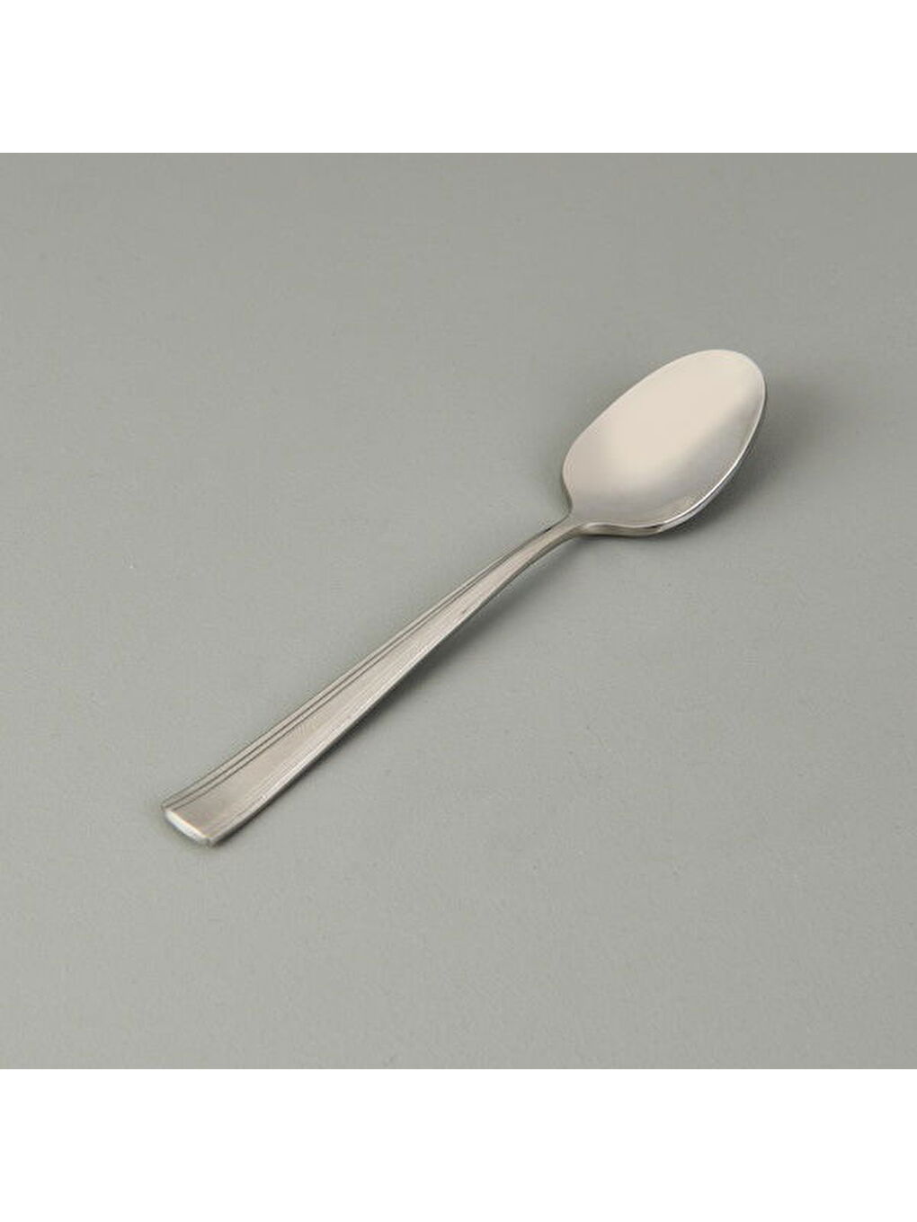 Katre Sade 6'lı Çay Kaşığı - Gri - 11 cm-1