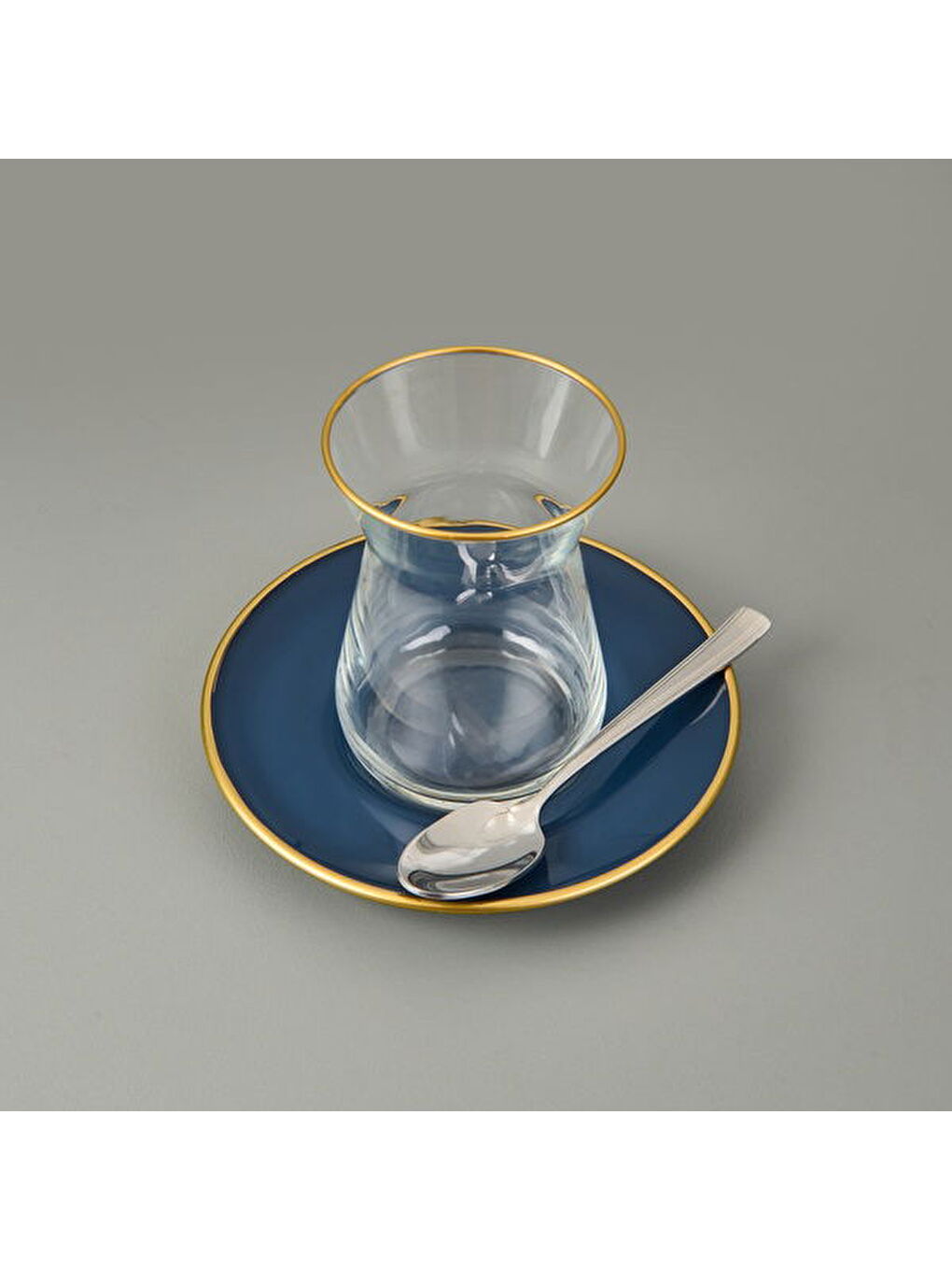Katre Sade 6'lı Çay Kaşığı - Gri - 11 cm-2