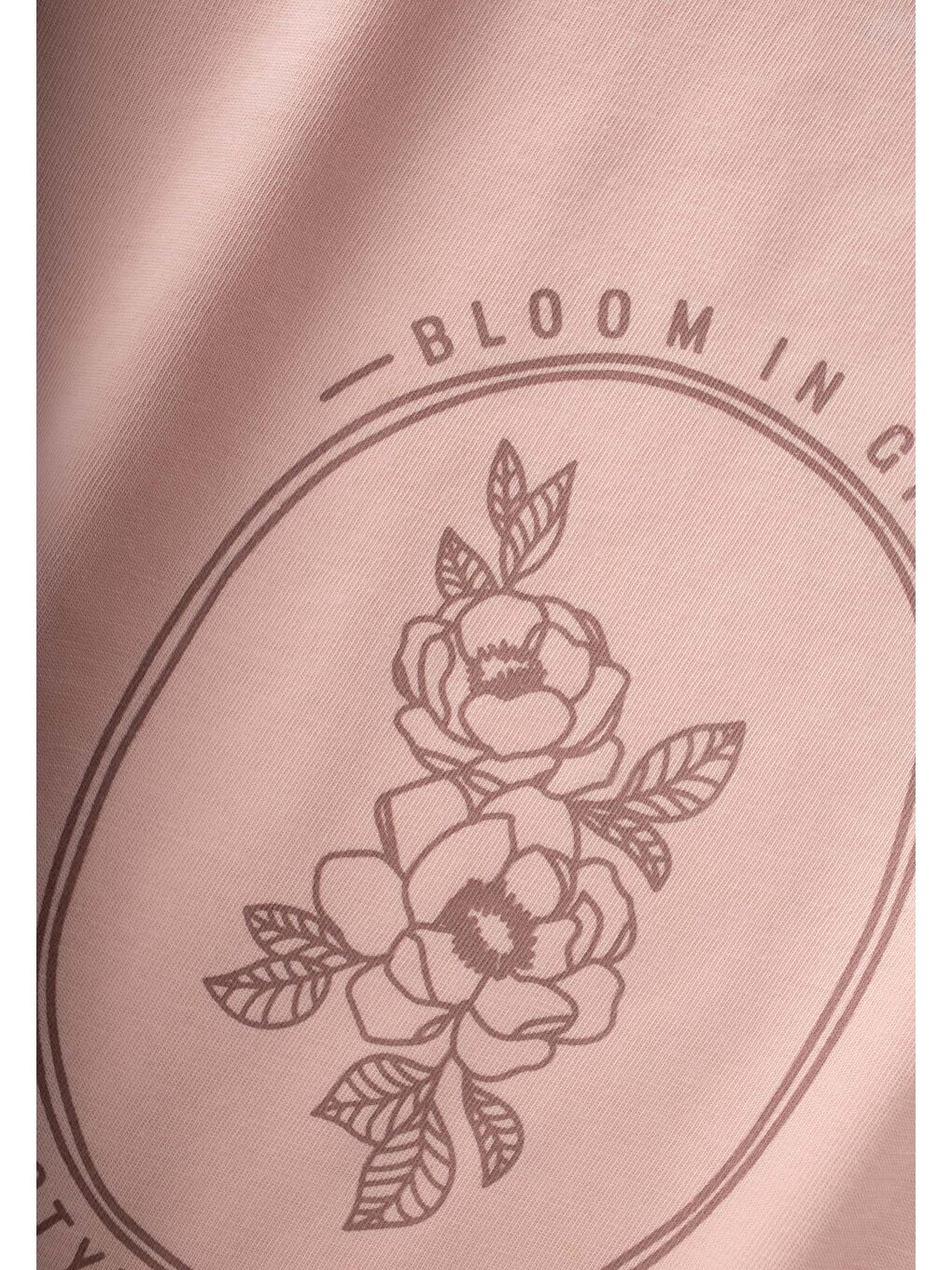 Desenli Taytlı T-Shirt Takım 2-10 Yaş Pudra Pembe-2