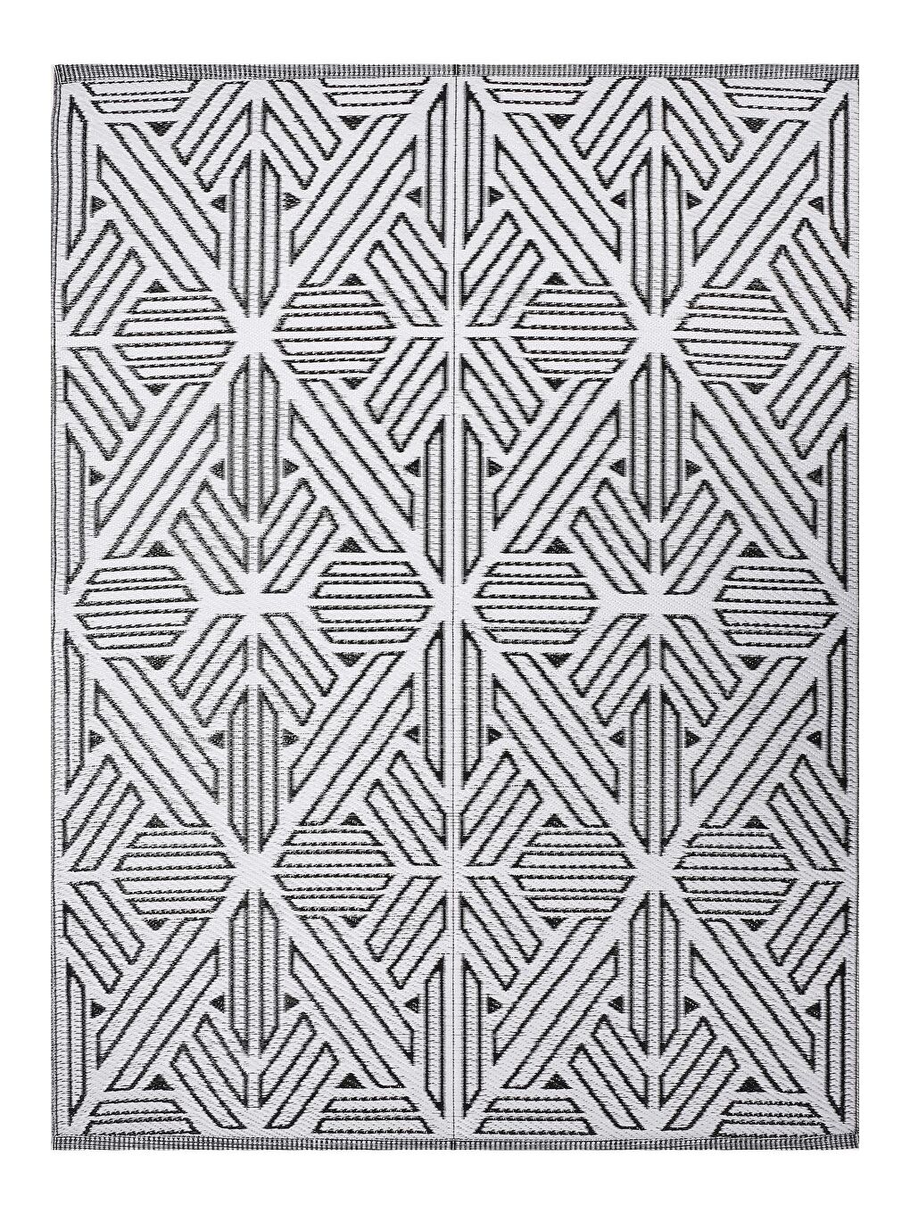 Siyah Savana 8814 Plaj Kamp Piknik Bahçe Halısı Balkon Teras Hasır Mat Savan Halı-150x210-2