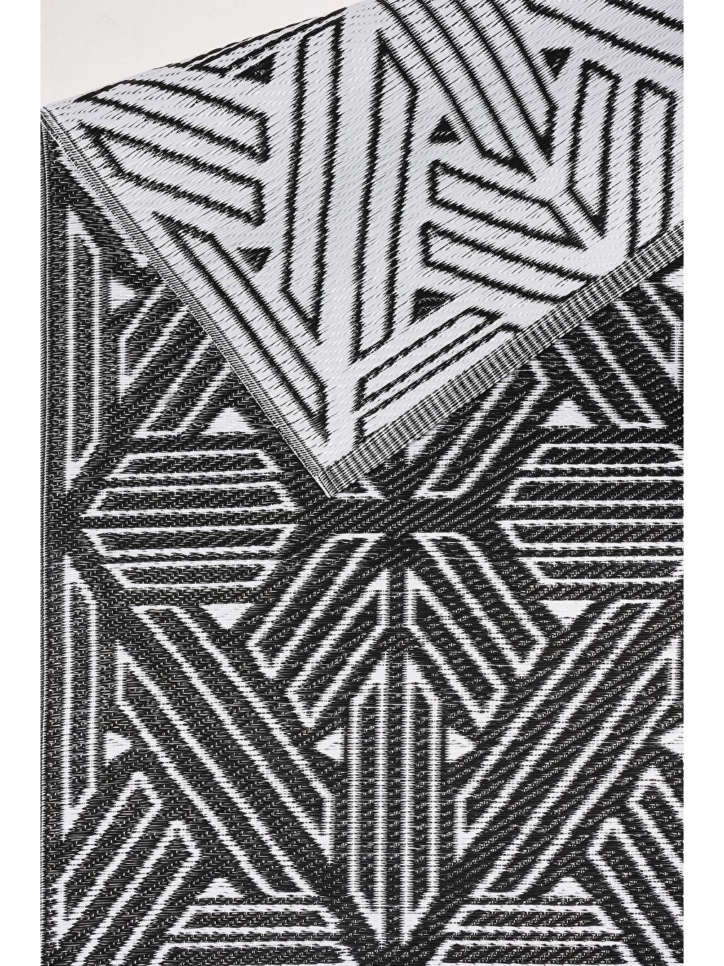 Siyah Savana 8814 Plaj Kamp Piknik Bahçe Halısı Balkon Teras Hasır Mat Savan Halı-150x210-3