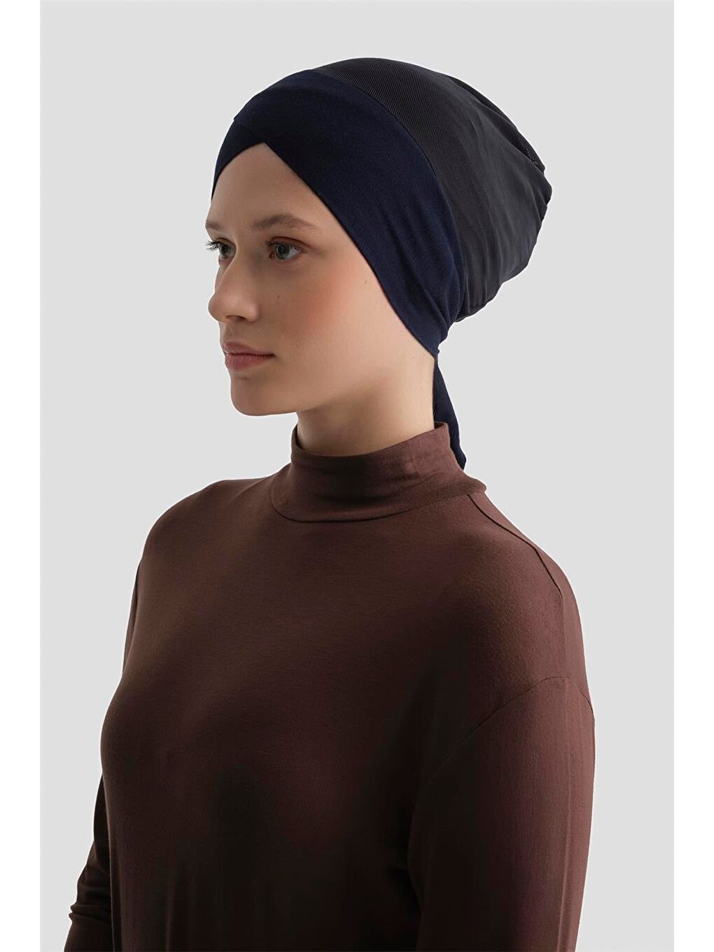 Tüllü Çapraz Bone Lacivert