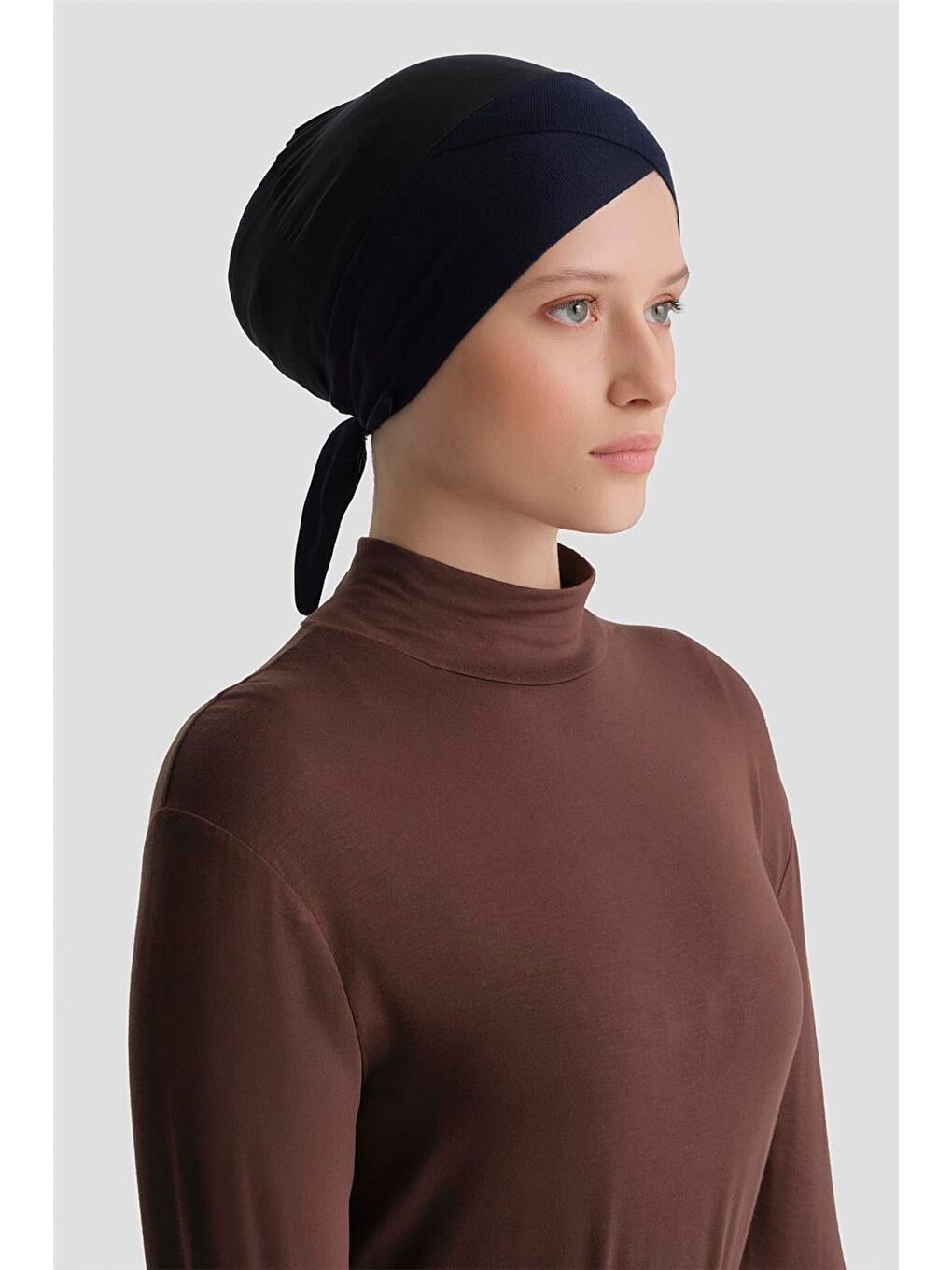 Tüllü Çapraz Bone Lacivert-1