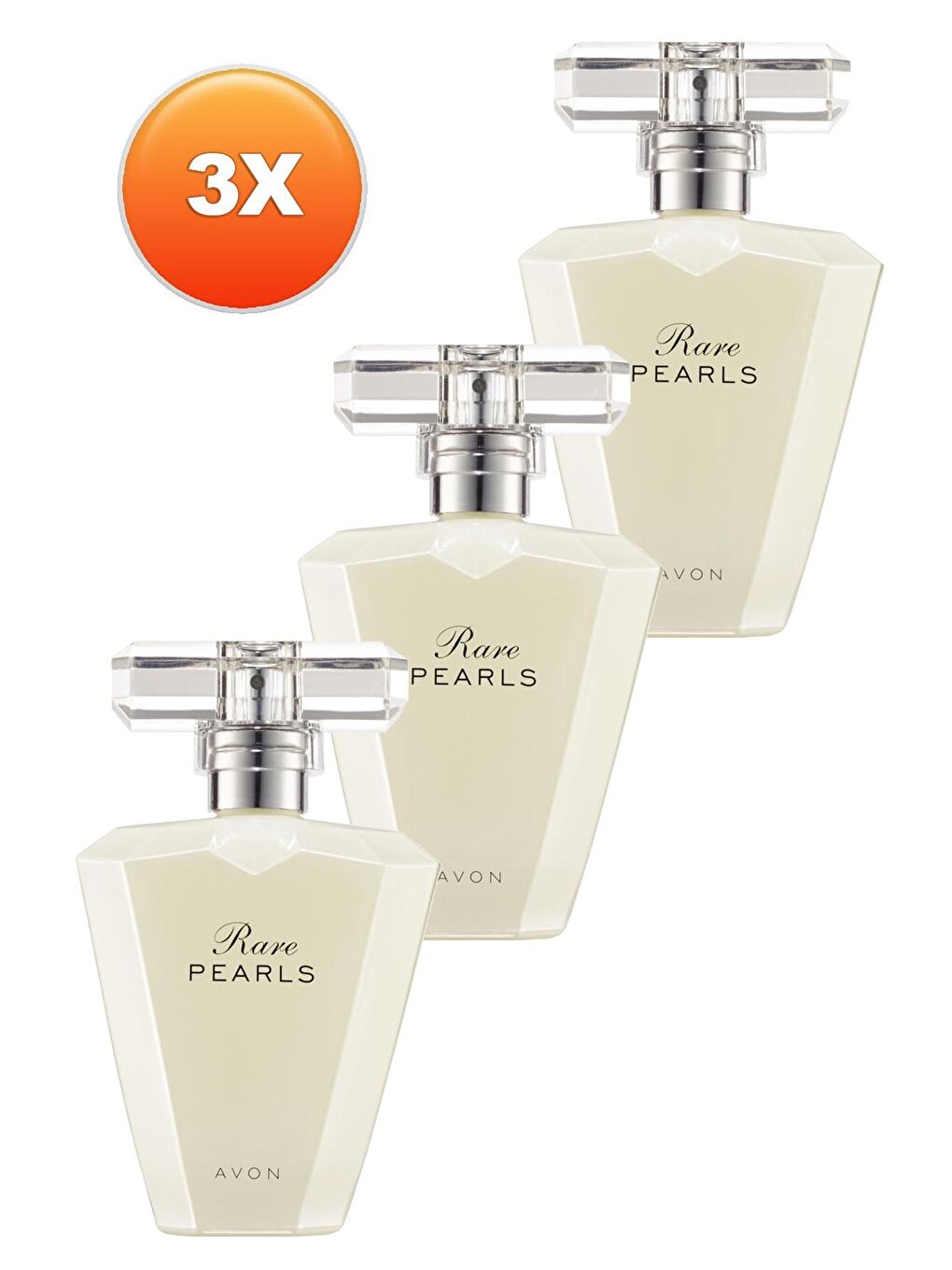 AVON Renksiz Rare Pearls Kadın Parfüm Edp 50 Ml. Üçlü Set - 1