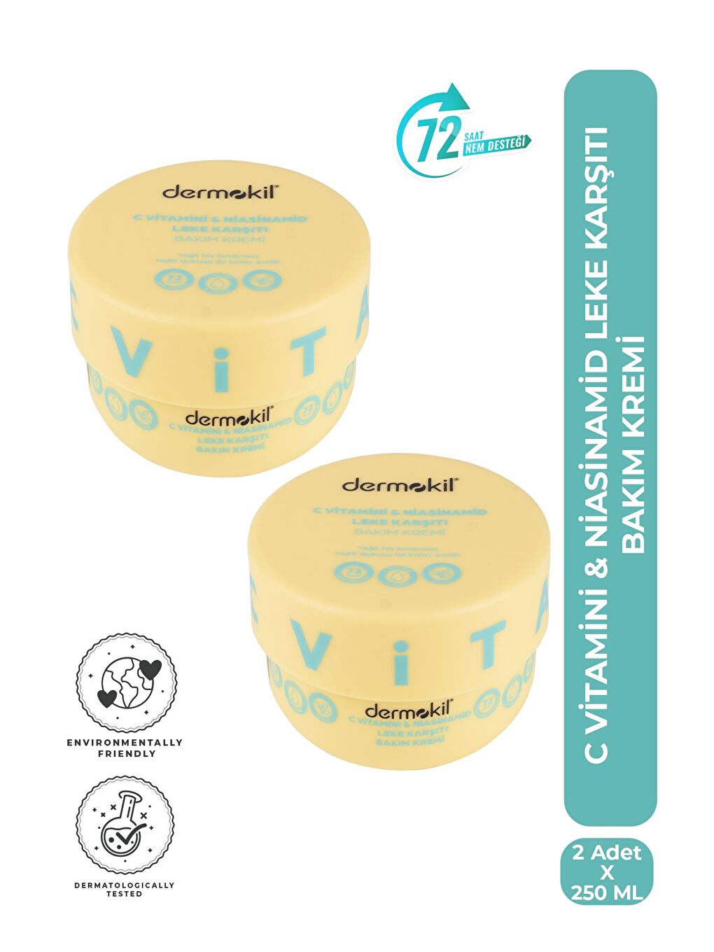 C Vitamini & Niasinamid Leke Karşıtı Bakım Kremi 250 ml x 2 Adet