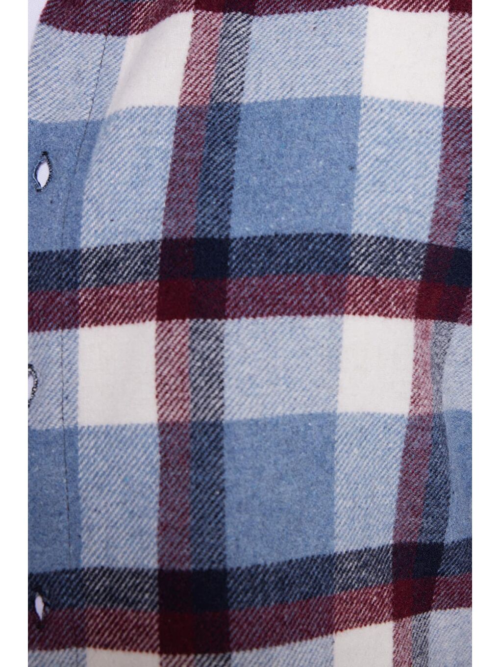 Mavi Erkek Slim Fit Dar Kesim Kareli Kışlık Oduncu Gömlek-4