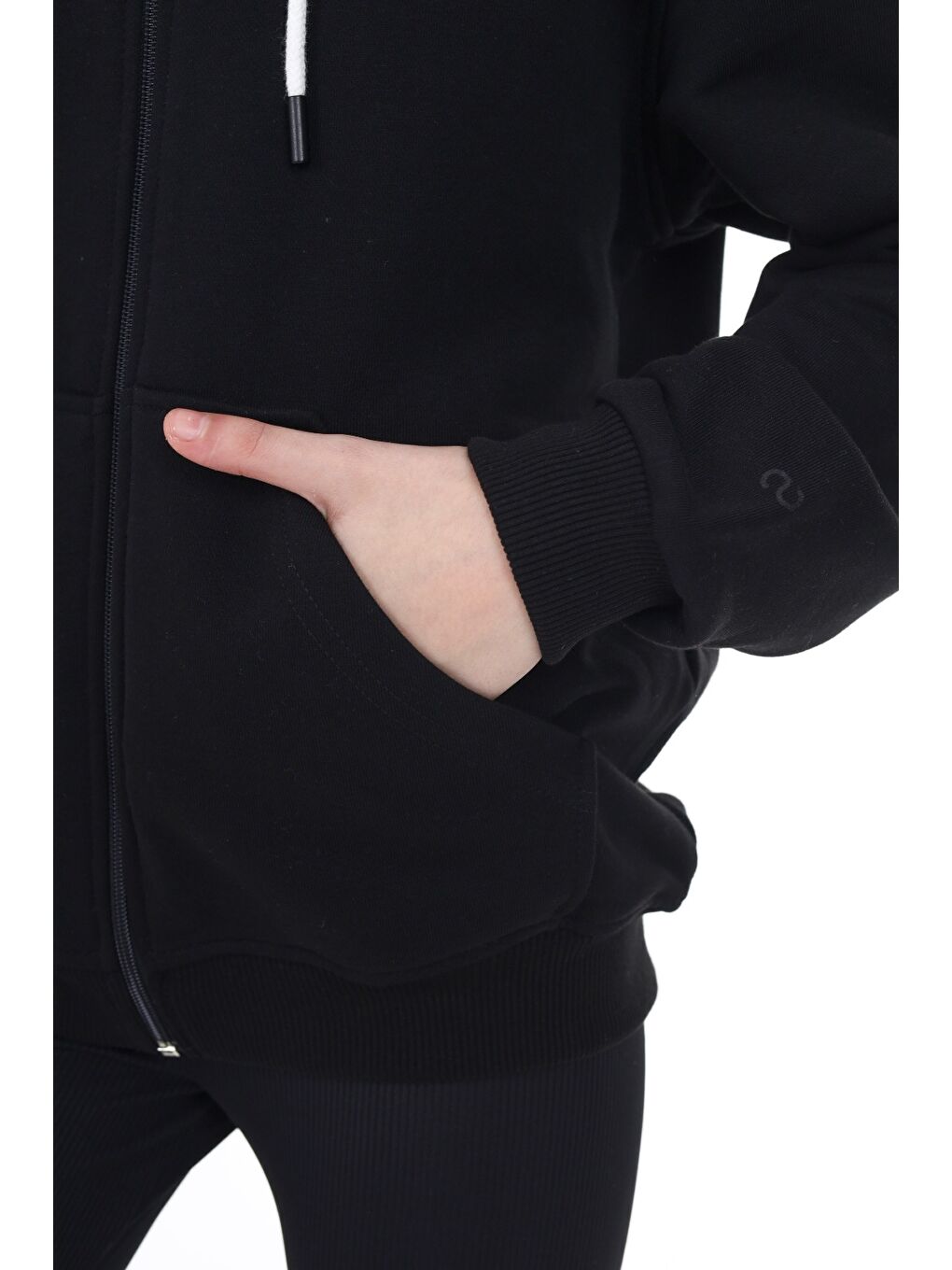 Siyah Kız Çocuk Baskılı Hırka-3