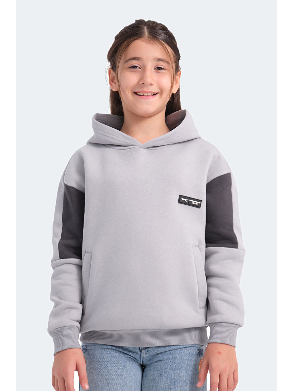 SLAZENGER Gri-Siyah Kız Çocuk Sweatshirt Gri / Siyah - 1