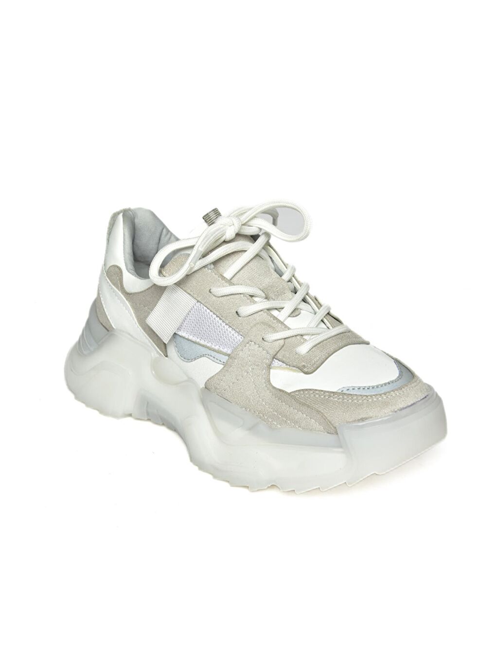 Fox Shoes Beyaz-Gri R3126114 Beyaz_Gri Kadın Sneaker - 5