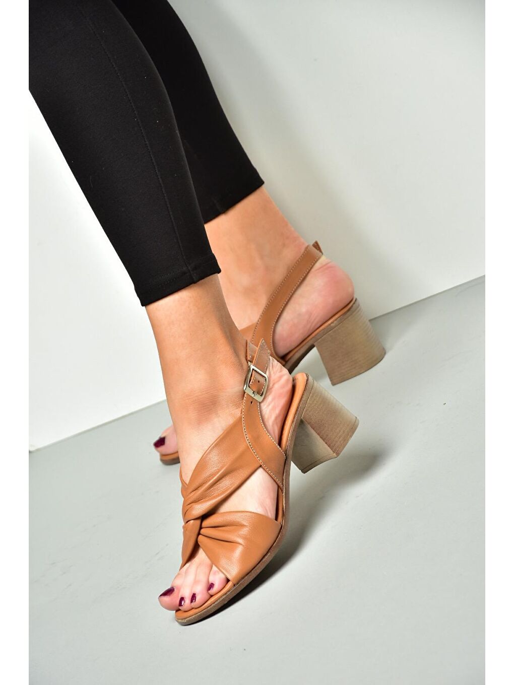 Kahverengi P5554501 Taba Kadın Sandalet-4
