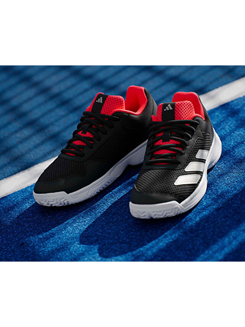 Siyah Courtflash K Genç Tenis Ayakkabısı Jr4451 Beyaz-1
