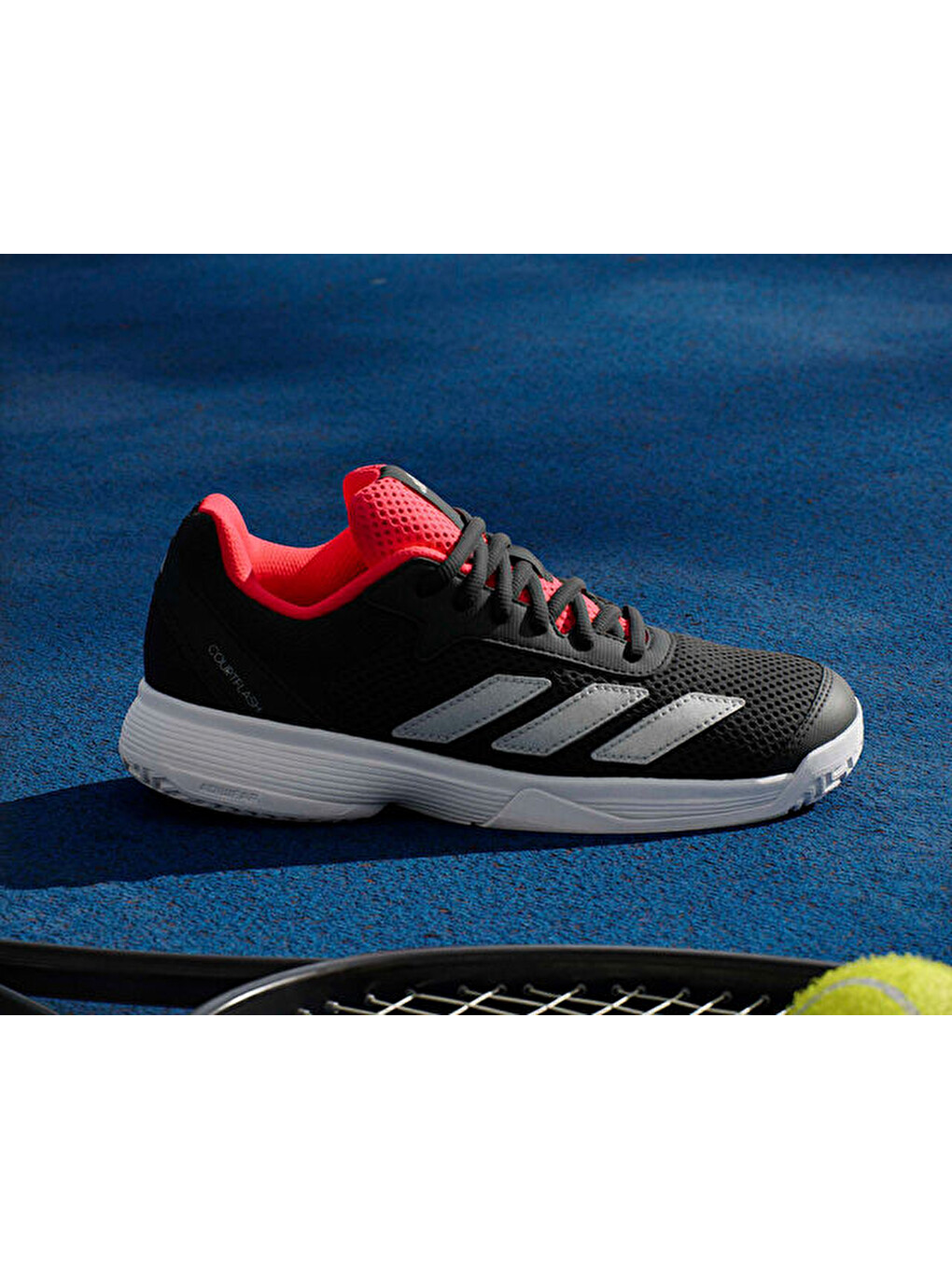 Siyah Courtflash K Genç Tenis Ayakkabısı Jr4451 Beyaz-2