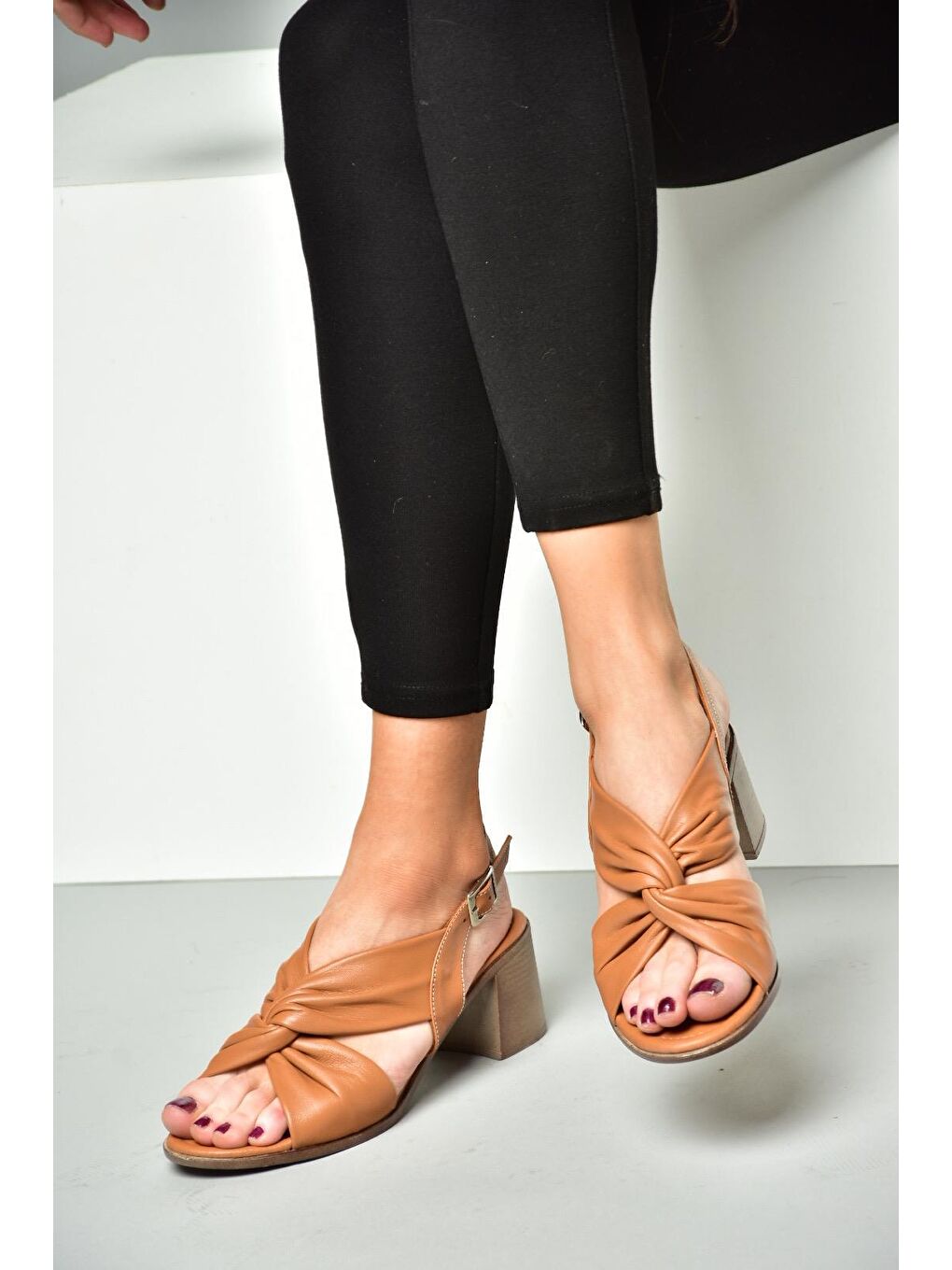 Kahverengi P5554501 Taba Kadın Sandalet-5