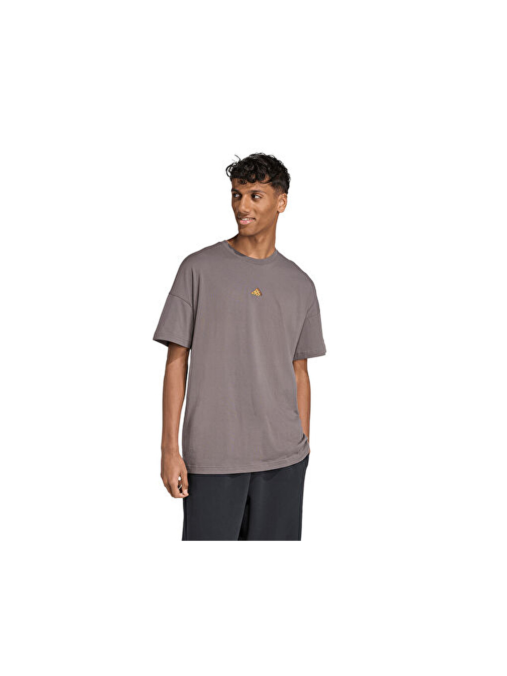 M Fn T-shirt Erkek Günlük Tişört Jv7965 Gri-1