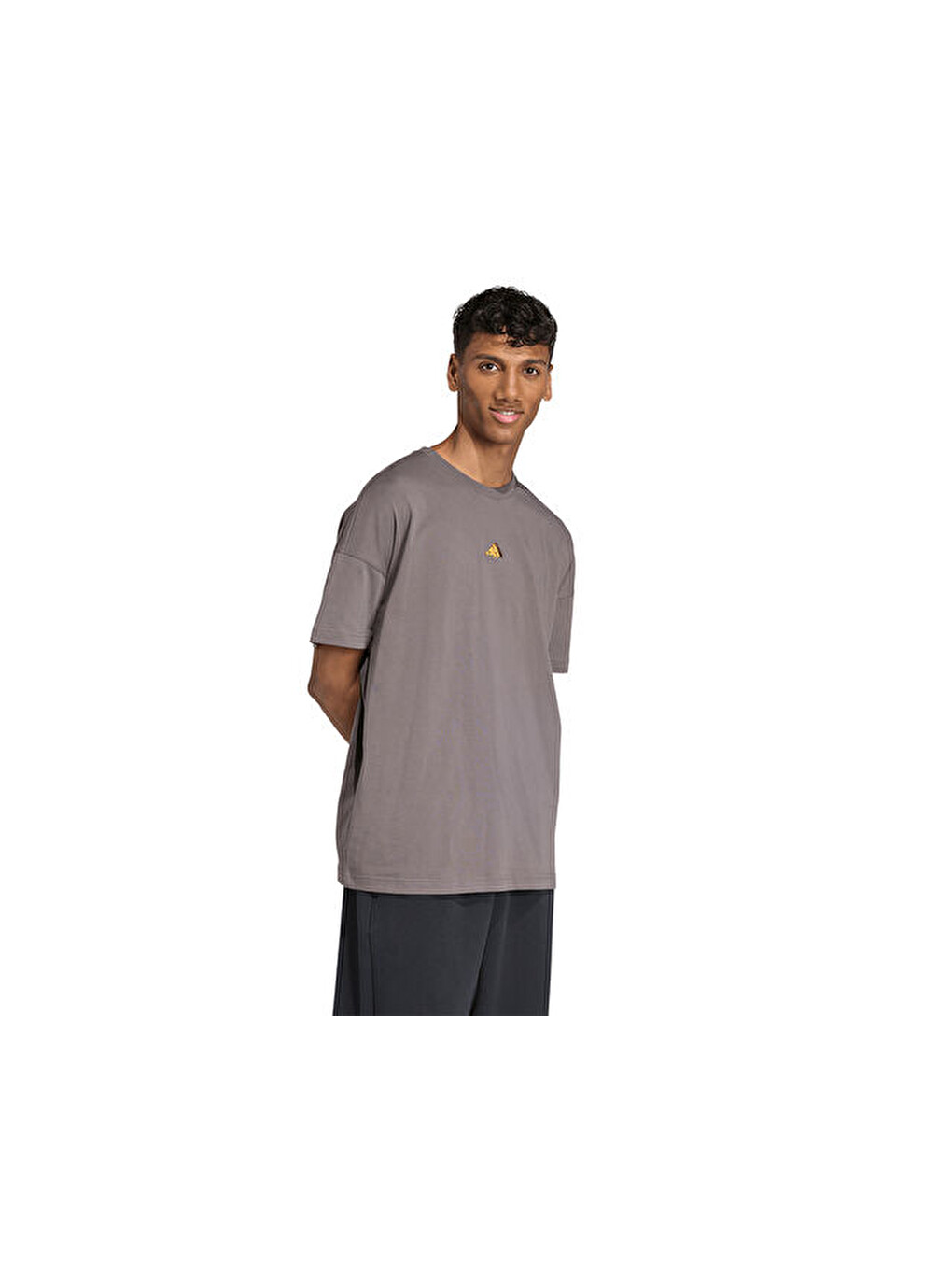 M Fn T-shirt Erkek Günlük Tişört Jv7965 Gri-2