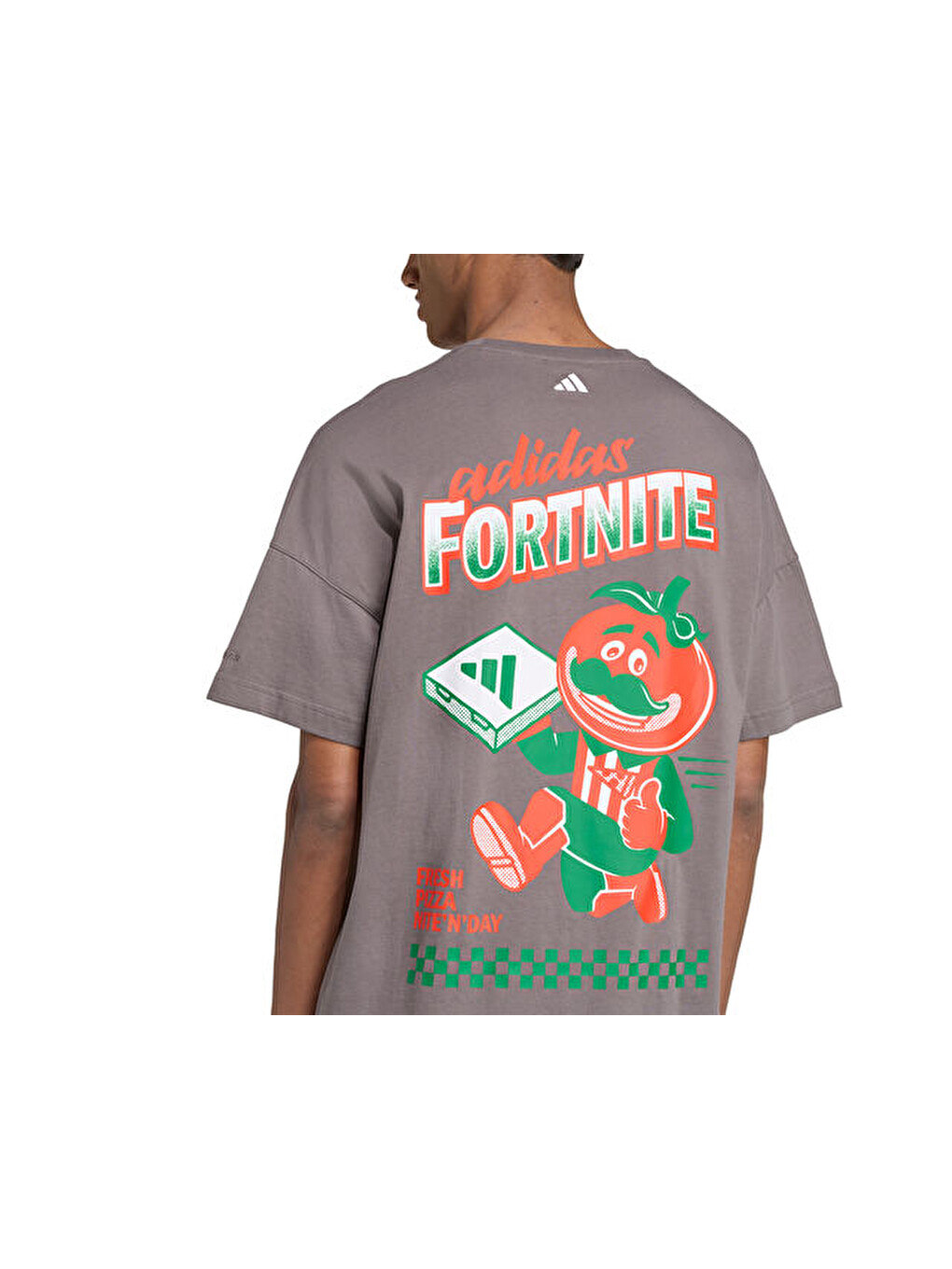 M Fn T-shirt Erkek Günlük Tişört Jv7965 Gri-4
