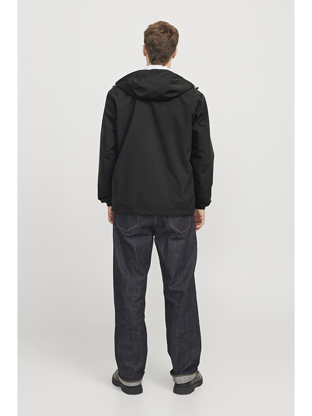 Siyah Essentials Jjeurban Regular Fit Kapüşonlu Mevsimlik Ceket 12268606-3