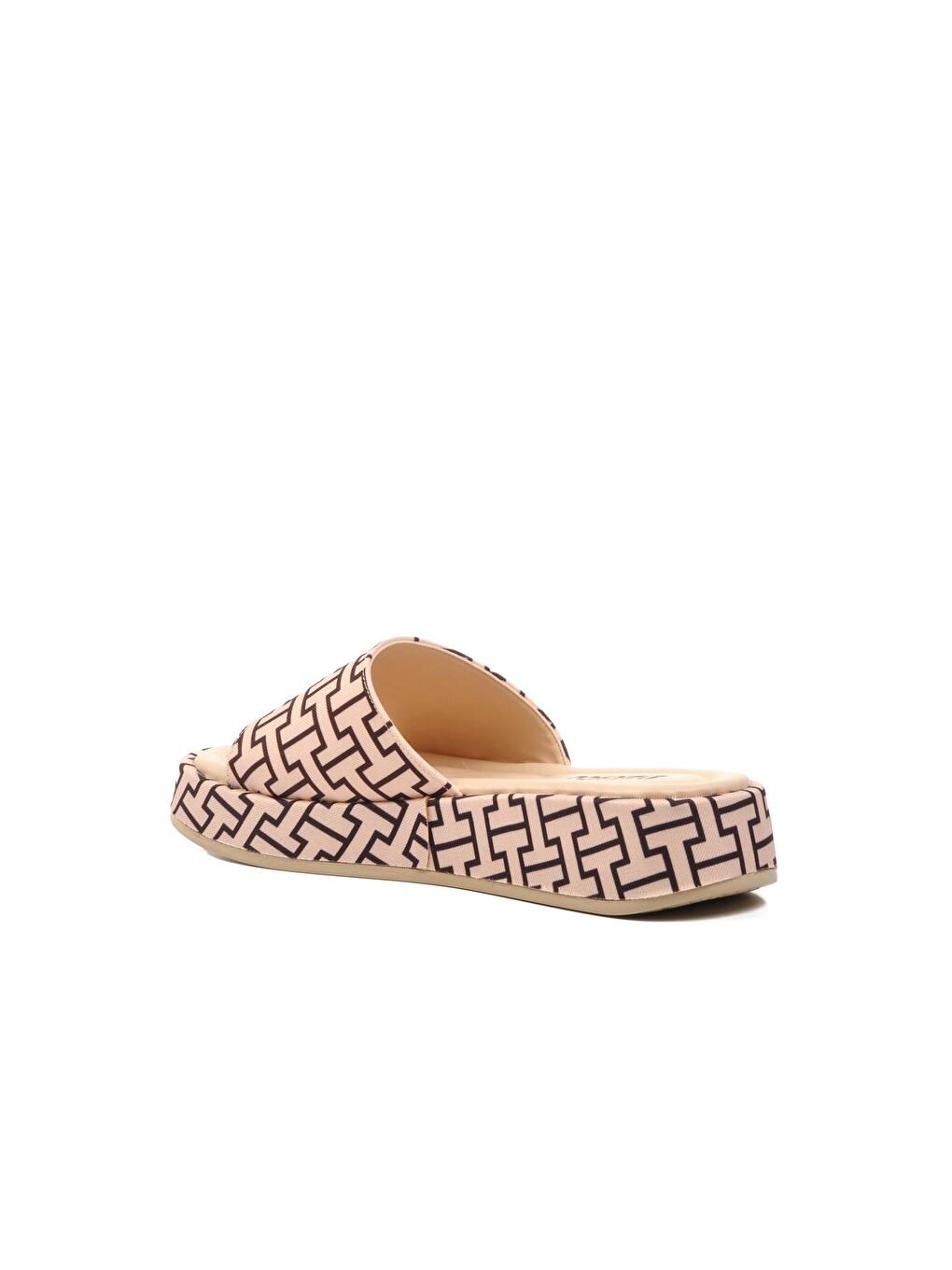 Ekru Krem Desenli Kadın Terlik 0901-3