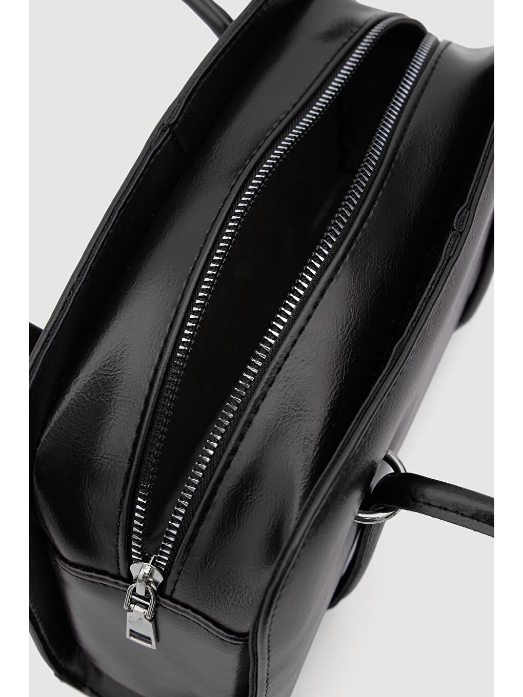 Hansal Metal Detaylı Baget Çanta Siyah-6