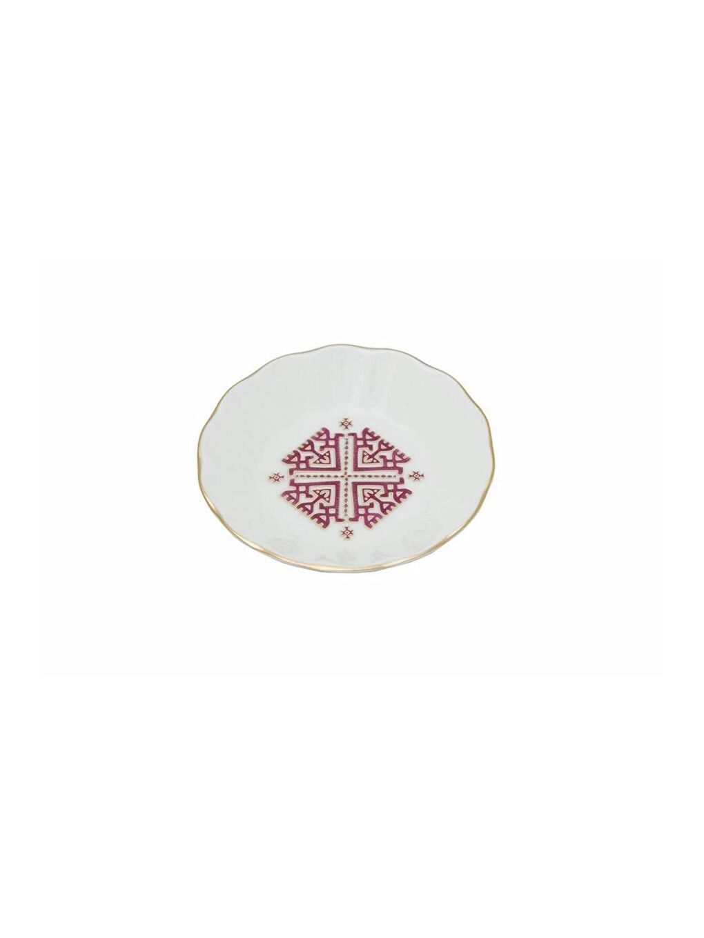 PORLAND Beyaz Arabesque Desen Çay Tabağı Tekli 11cm 04alm006025 - 1