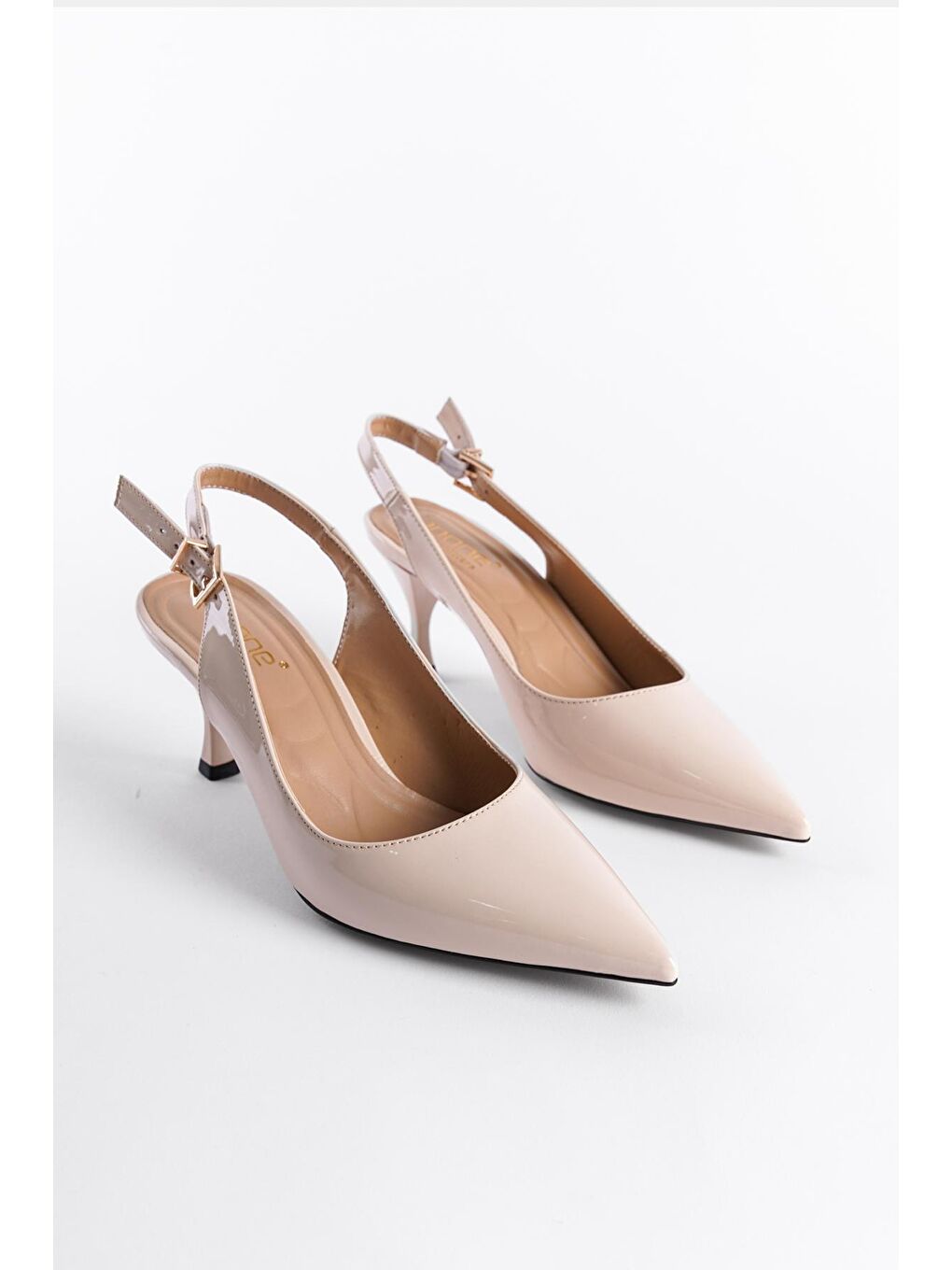 Capone Outfitters Bej Orta Topuklu Stiletto