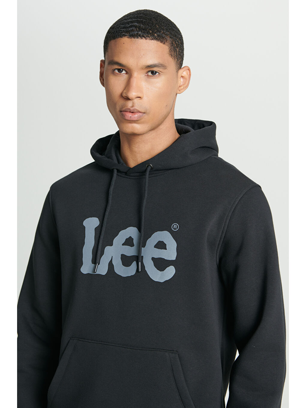 Siyah Regular Fit Normal Kesim %100 Pamuk Kapüşonlu Sweatshirt-4