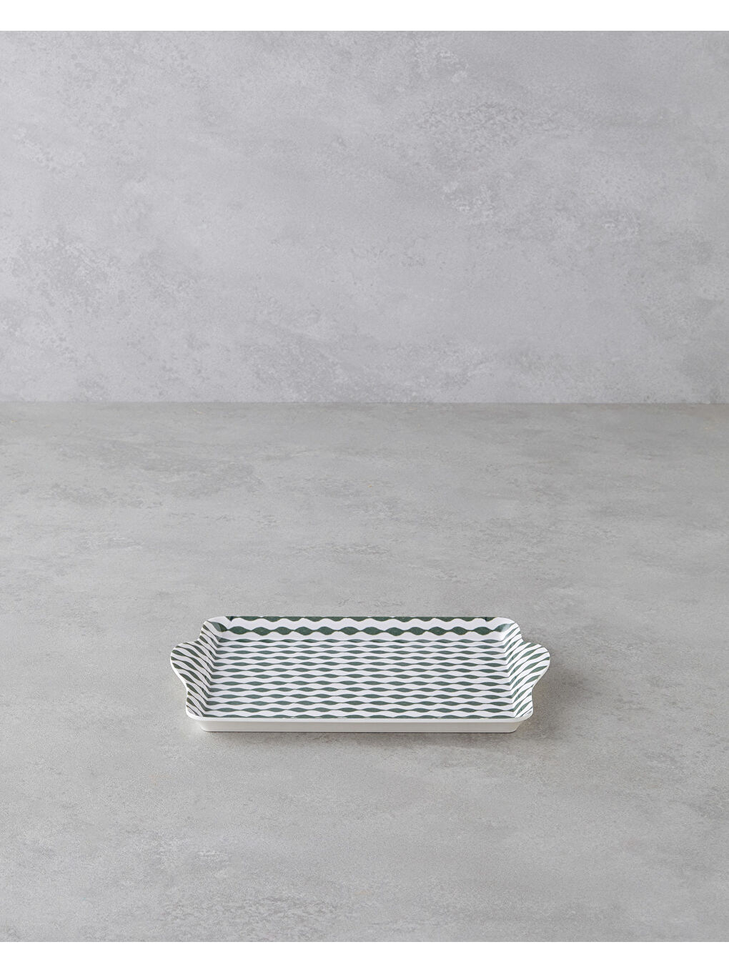 Mossica Melamin Tepsi 24x14 cm Yeşil