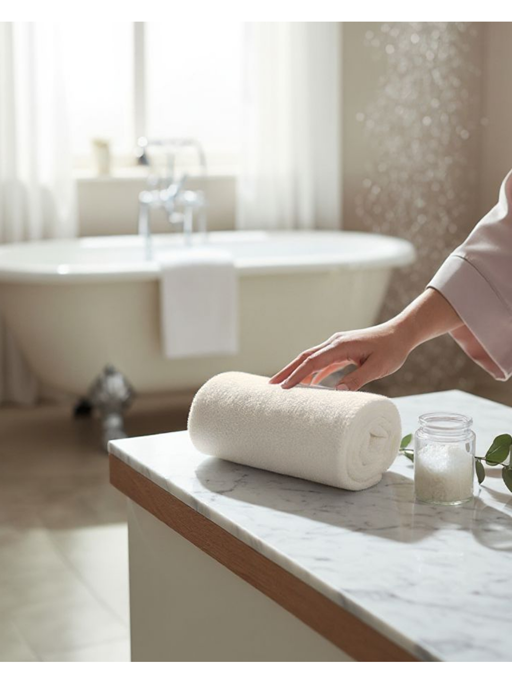 %100 Pamuk | Velune Banyo Havlusu | Kırık Beyaz | 50x85 | Otel Serisi-5