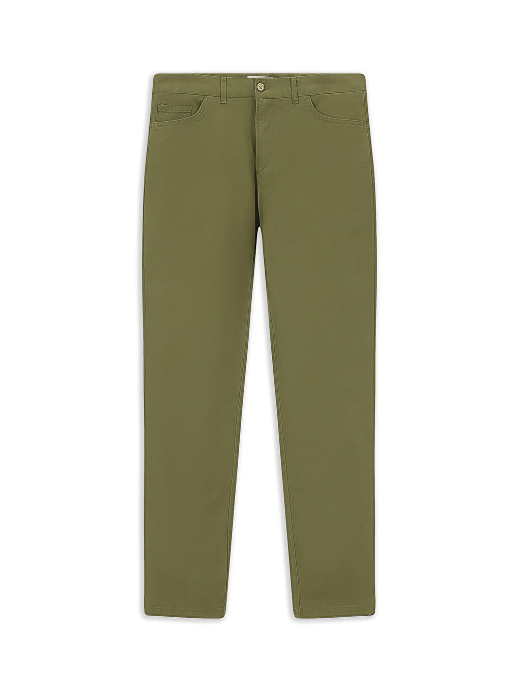 Haki Slim Fit Dar Kesim Elastanlı Kanvas / Chino Pantolon-6