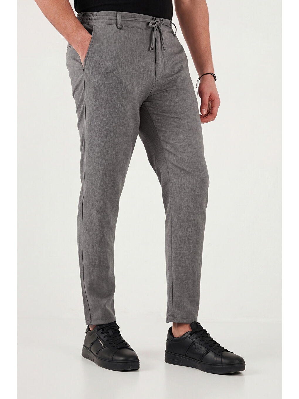 Gri Slim Fit Normal Bel Daralan Paça Pantolon 6843649-4