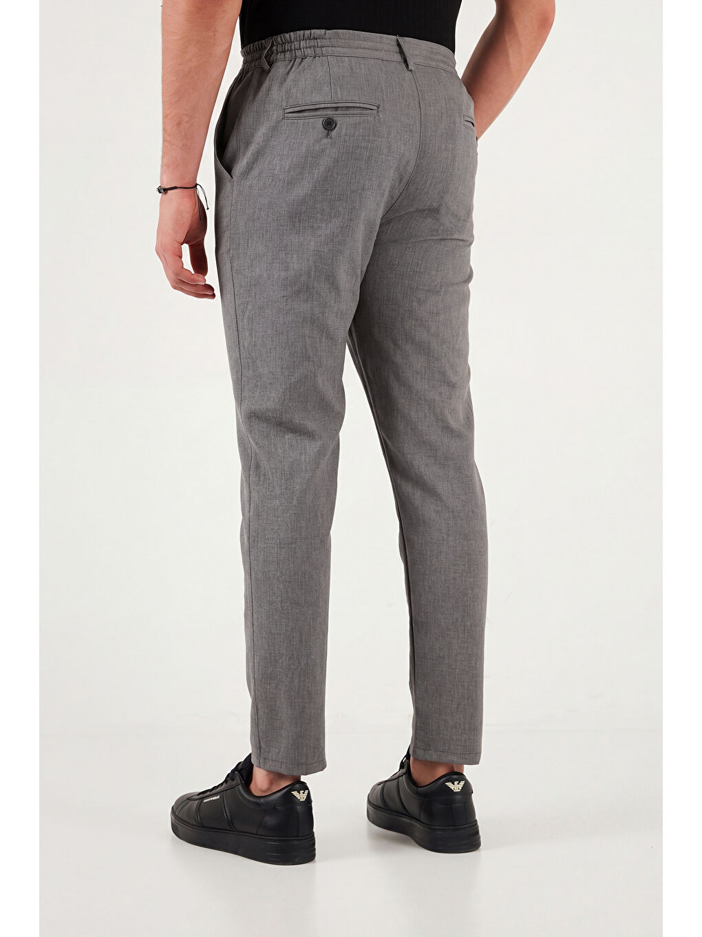 Gri Slim Fit Normal Bel Daralan Paça Pantolon 6843649-6