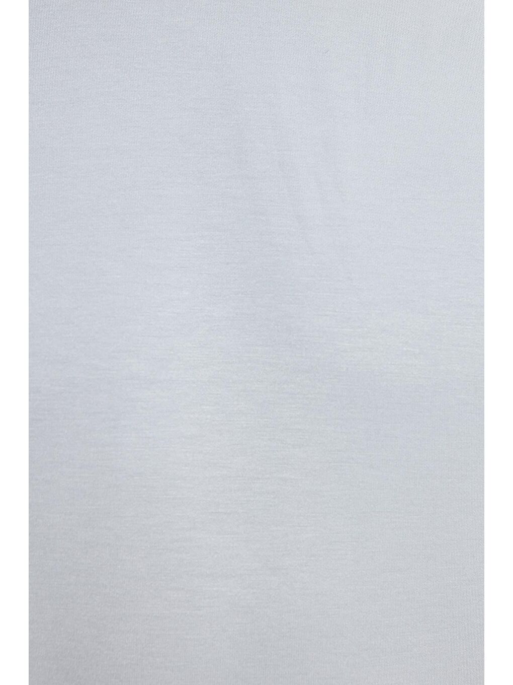 Erkek Standart Fit Normal Kesim Uzun Kollu Ekstra Soft Modal Kumaş Bisiklet Yaka Gri Sweatshirt-6