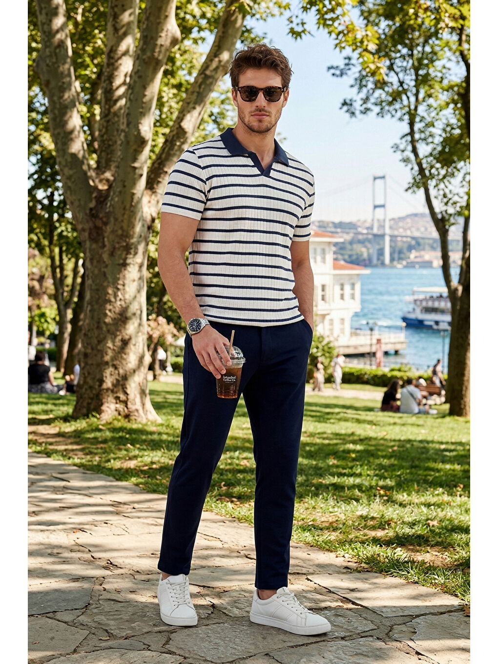 Lacivert Slim Fit Normal Bel Daralan Paça Pantolon 6843654