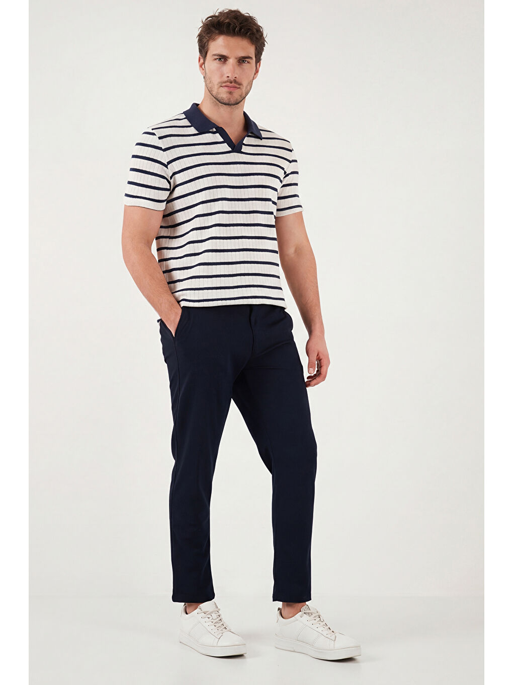Lacivert Slim Fit Normal Bel Daralan Paça Pantolon 6843654-2