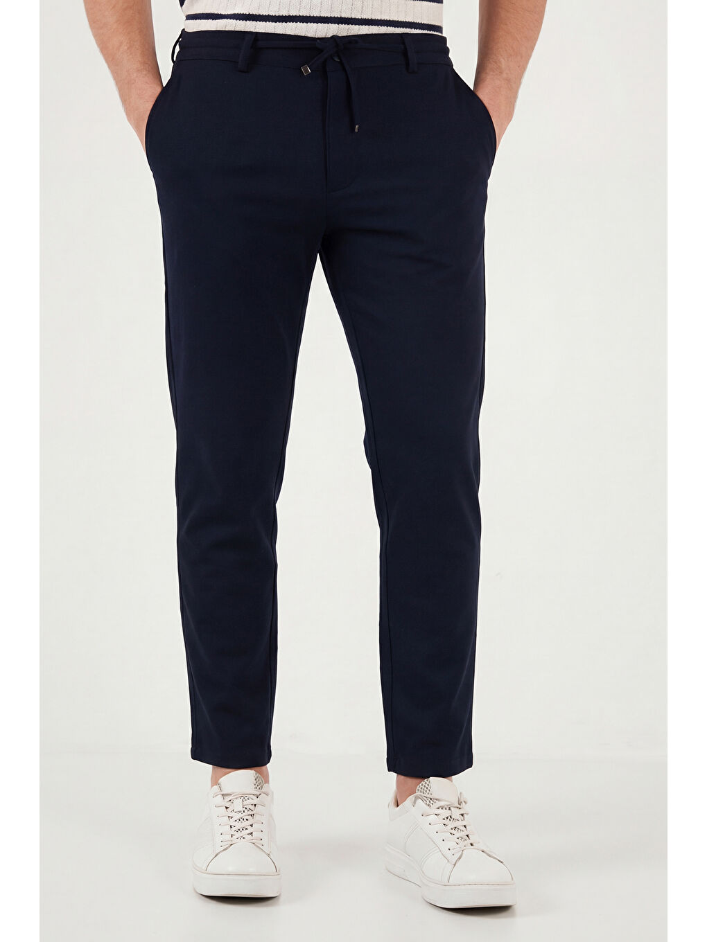 Lacivert Slim Fit Normal Bel Daralan Paça Pantolon 6843654-3