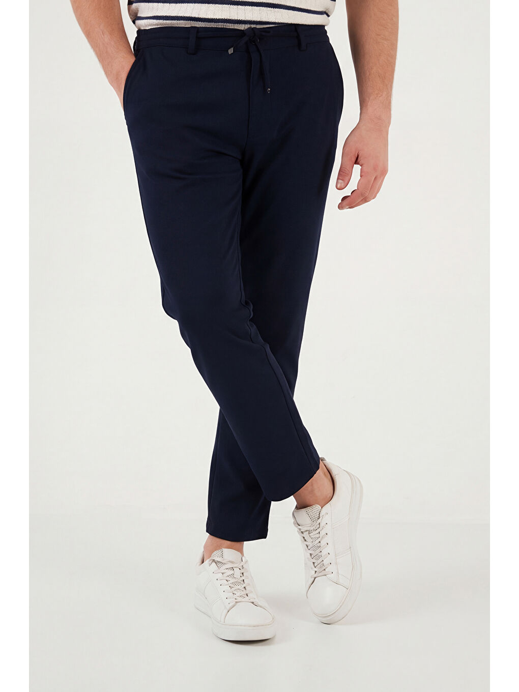 Lacivert Slim Fit Normal Bel Daralan Paça Pantolon 6843654-4