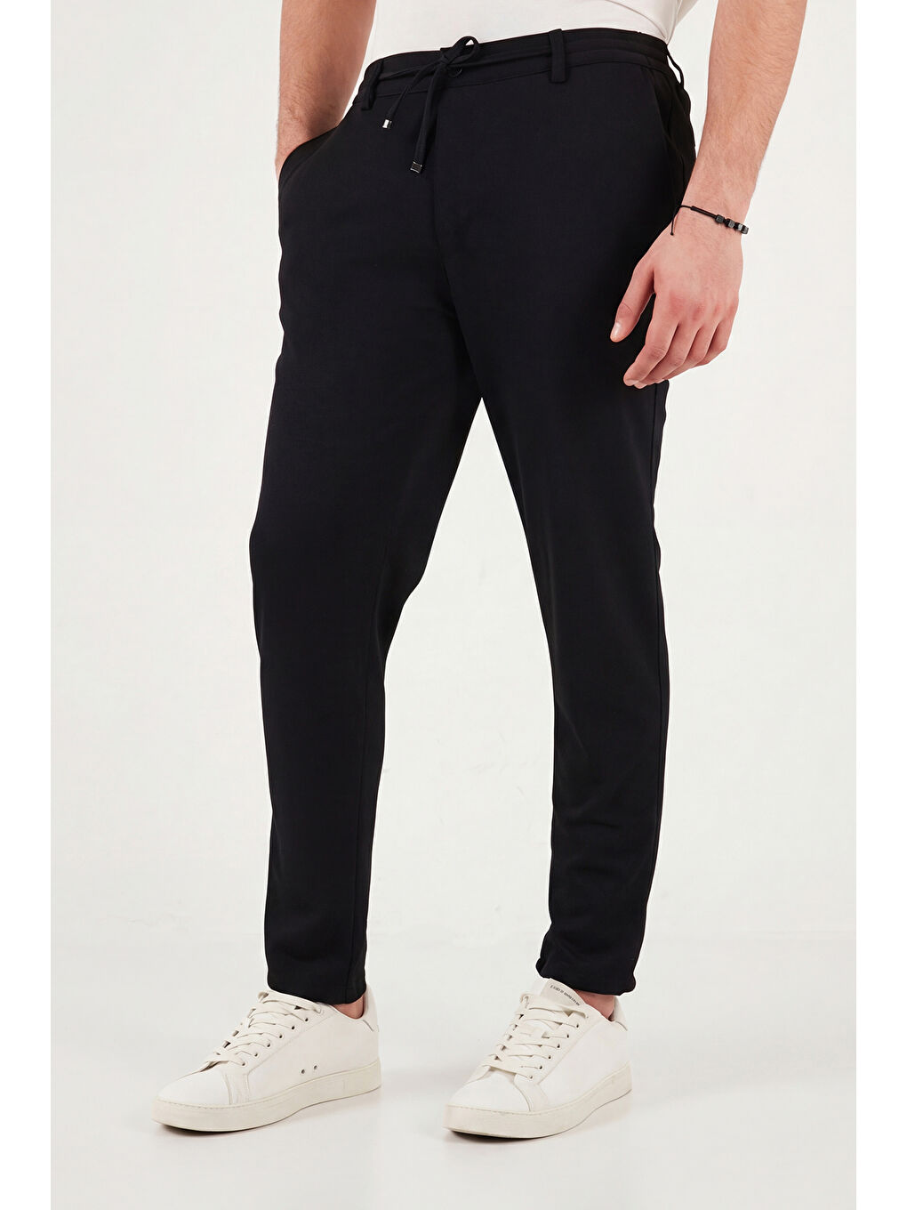 Siyah Slim Fit Normal Bel Daralan Paça Pantolon 6843654-4